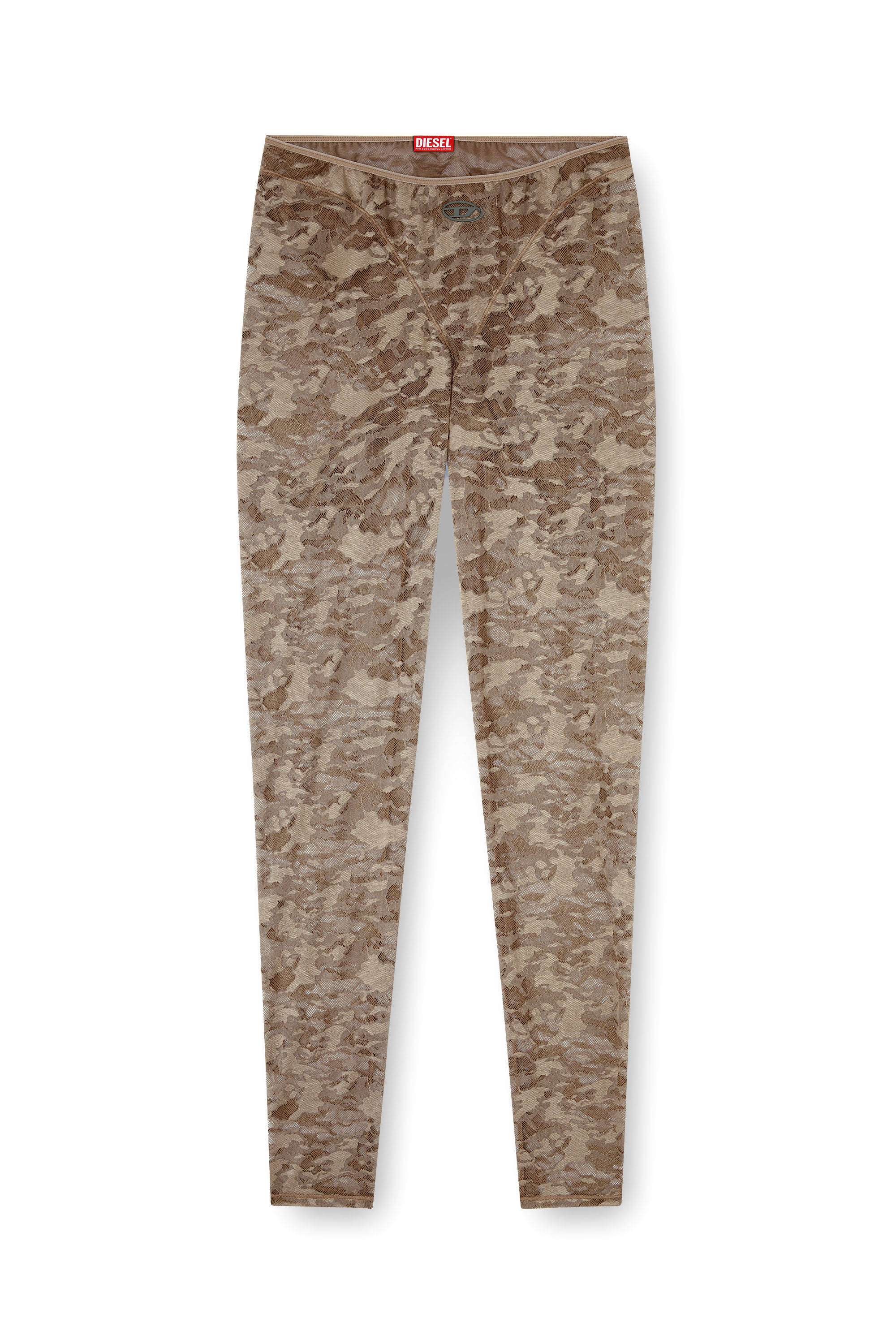 Diesel - CLAIRE-UTLT, Woman's Camo lace leggings in Brown - 4