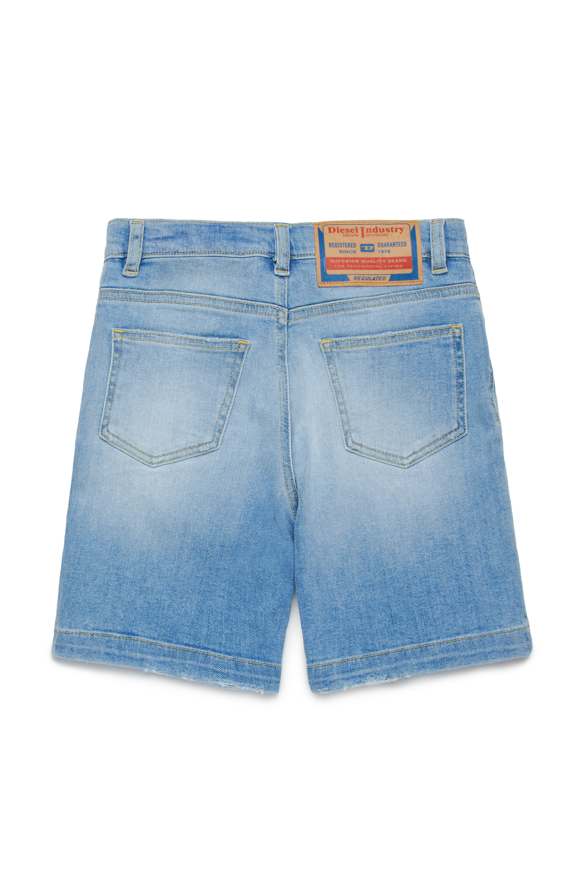 Diesel - D-MACS-SH-J, Man's Bermuda shorts in distressed denim in Light Blue - 2