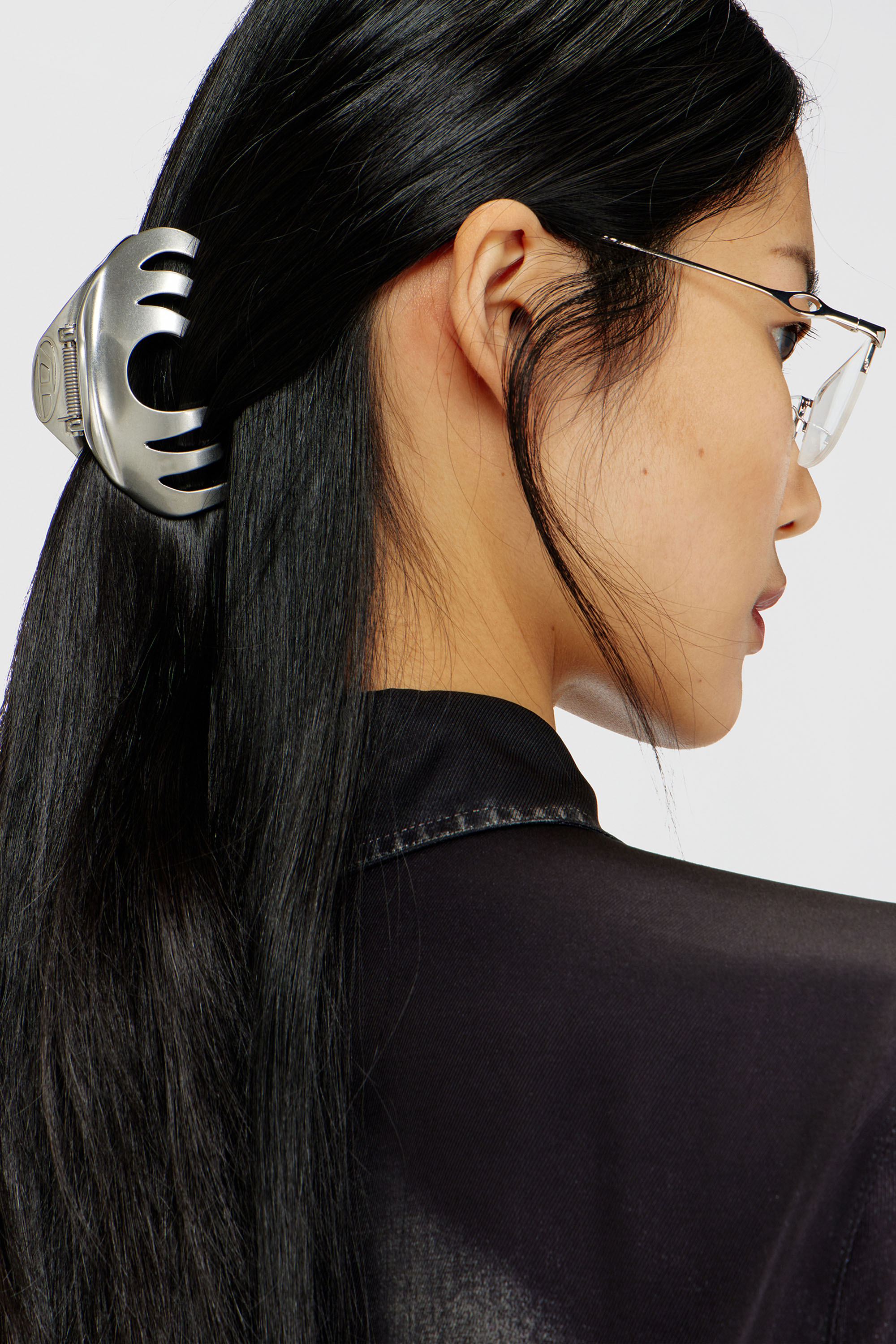 Diesel - TALON CLIP II, Woman's Metal claw hair clip in Silver - 3