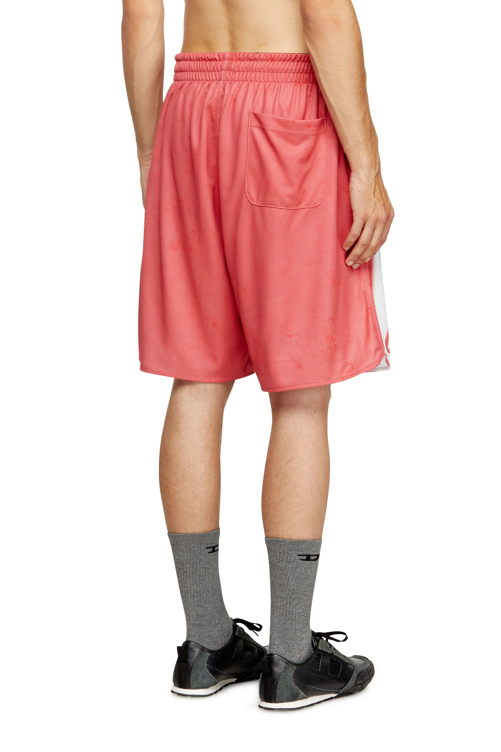Diesel - P-KURT, Man's Striped shorts with photo patches in null - 4