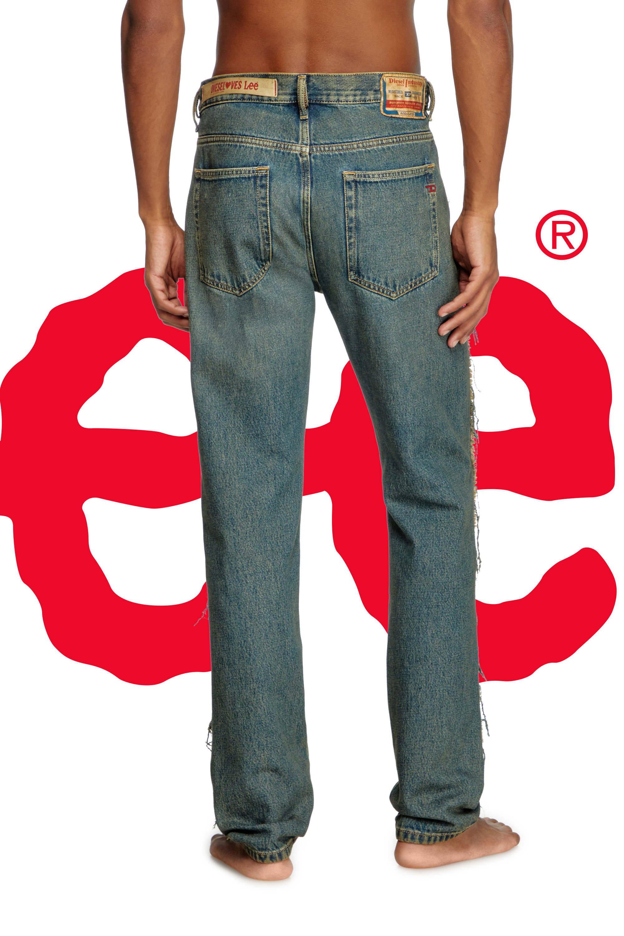Regular Jeans Dieseloves 04 09M98, Dark Blue Diesel - Man's Regular Jeans Dieseloves 04 09M98, Dark Blue - 6