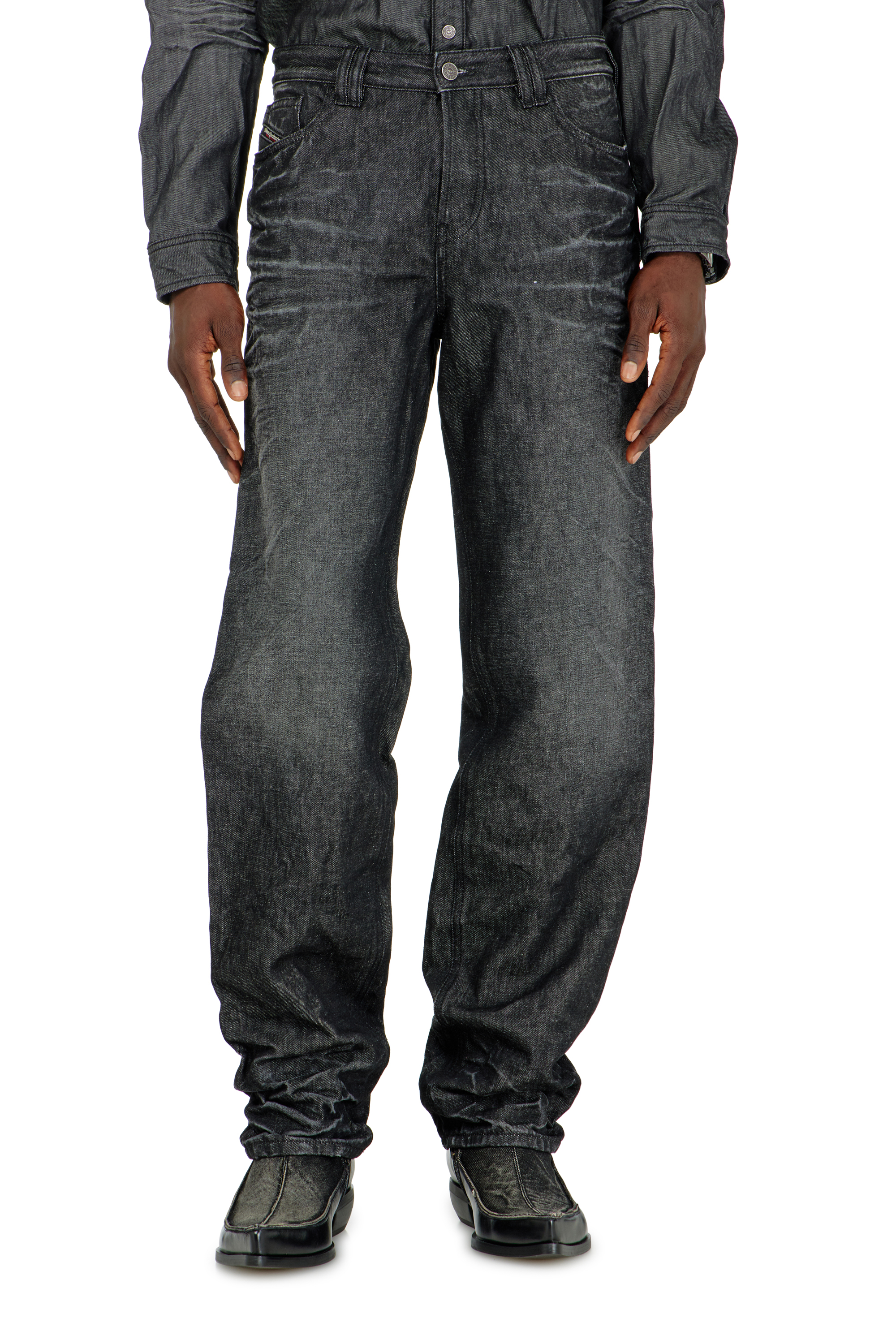 Diesel - Man's Regular Jeans 1991 D-Voeed 09R39, Black/Dark grey - 1
