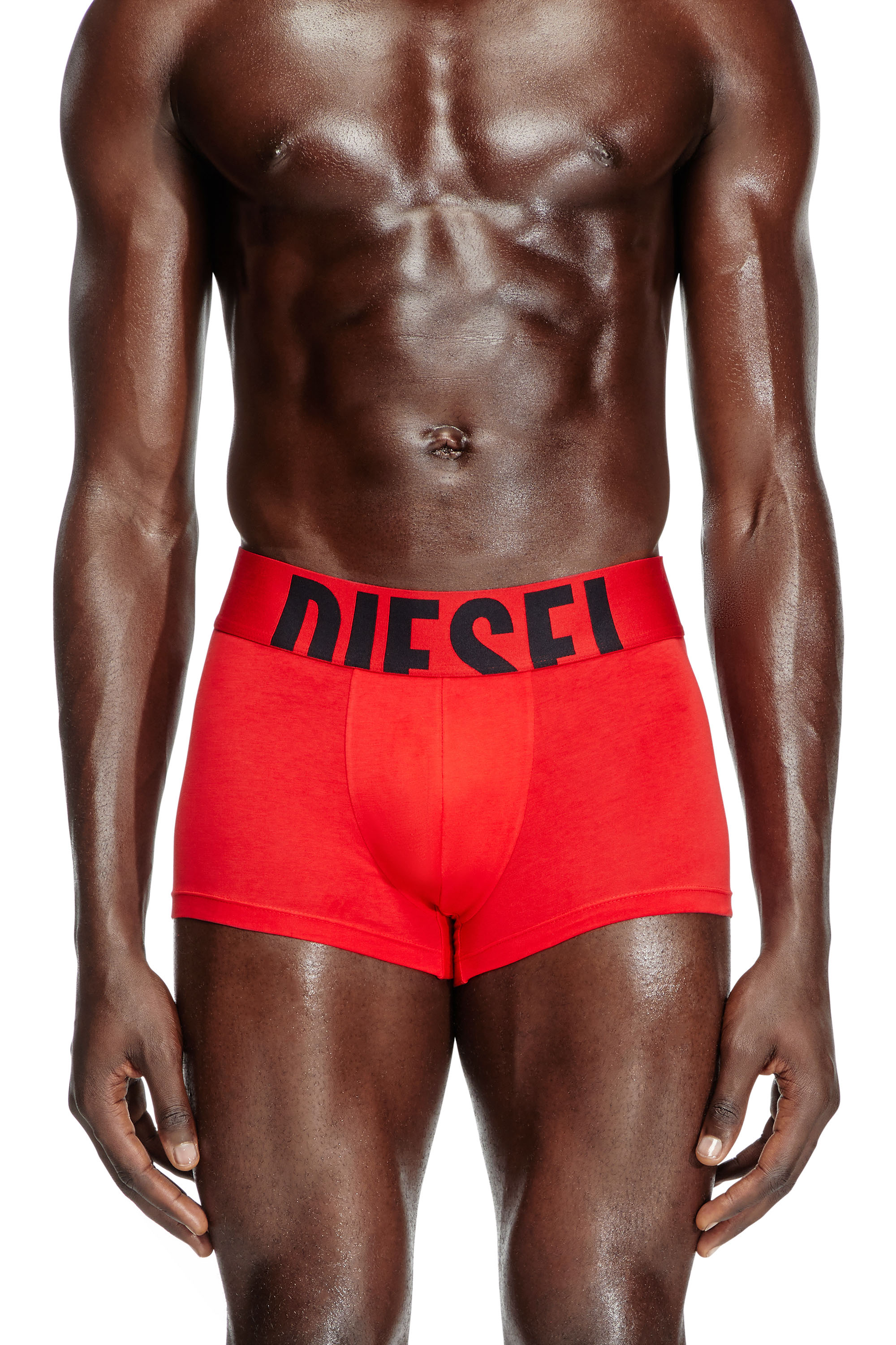 Diesel - UMBX-DAMIENTHREEPACK-5.5EL, Man's Three-pack boxer briefs in stretch cotton in Red/Black - 3