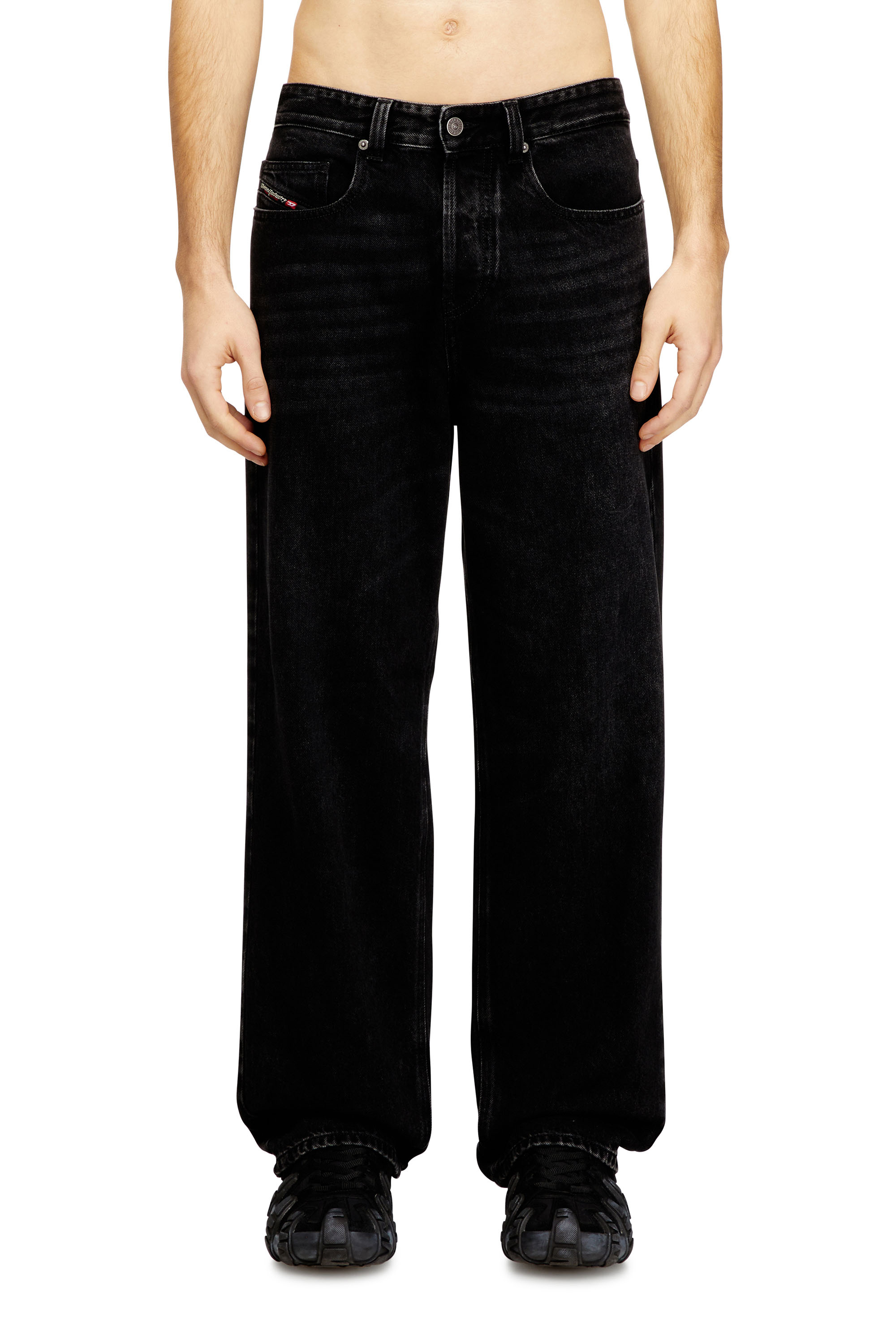 Diesel - Man's Relaxed Jeans 2001 D-Macro 09P09, Black/Dark grey - 1