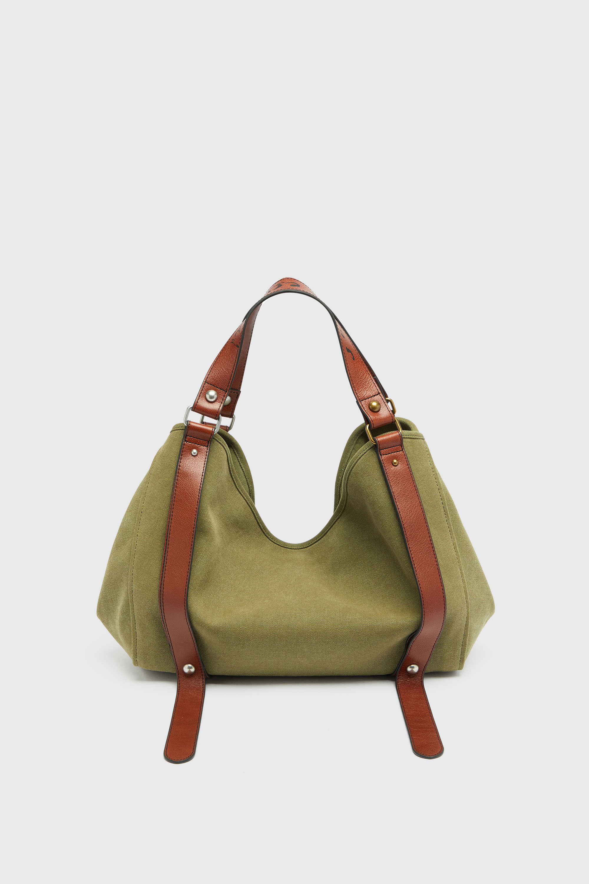 Diesel - D-ONE TOPHANDLE M, Unisex's D-One-Medium top-handle bag in distressed canvas in Military Green - 2
