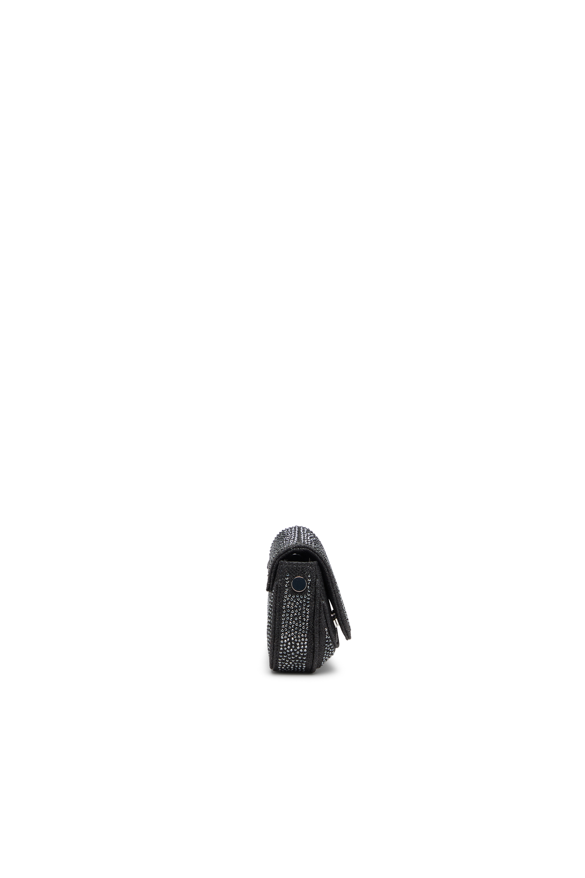 Diesel - PLAY CROSSBODY XS, Woman's Play-Mini crossbody bag in crystal Lurex in Black - 4