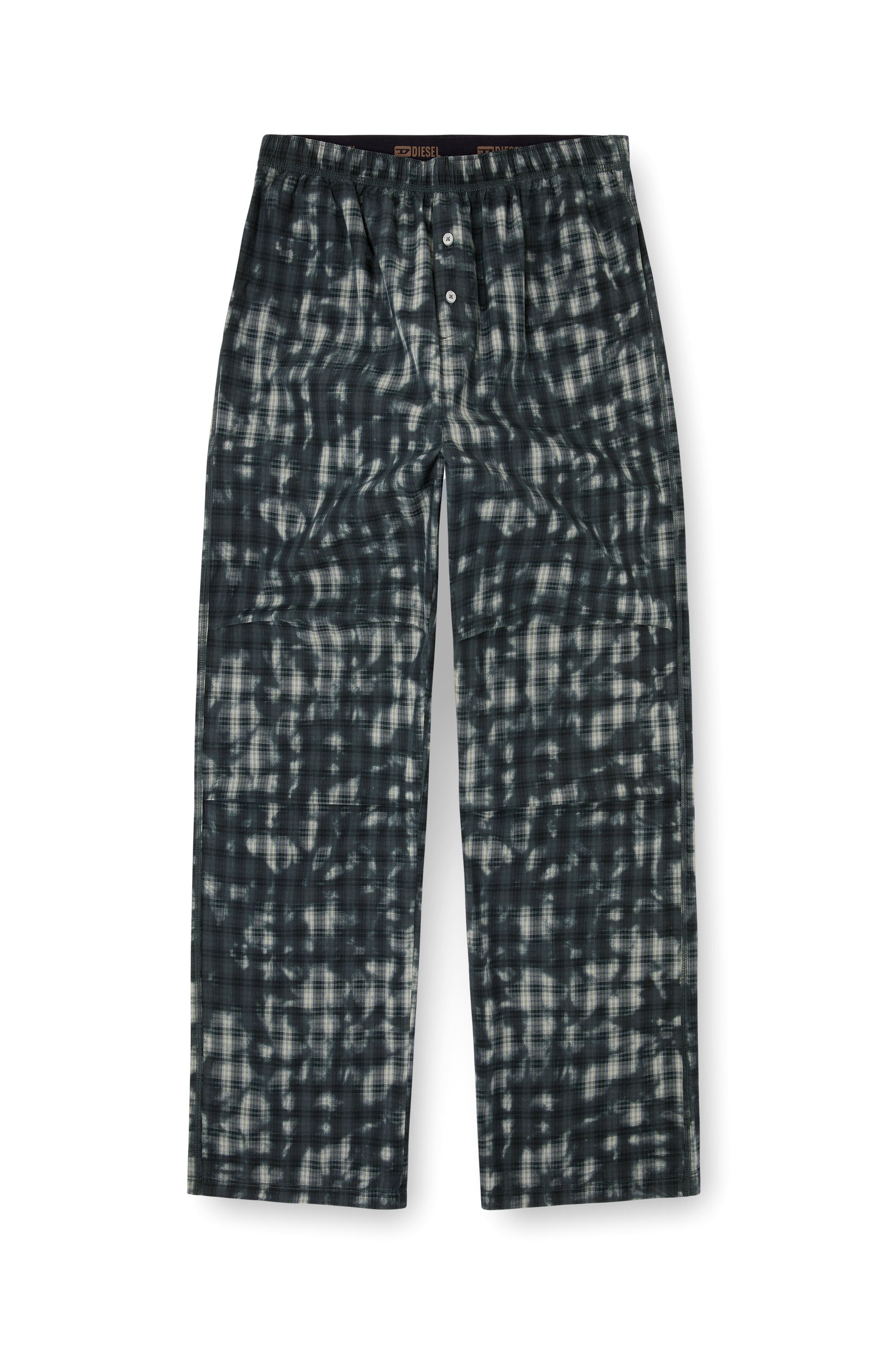 Diesel - VINCE-UTLT, Unisex's Pyjama bottoms with check print in Dark Green - 6