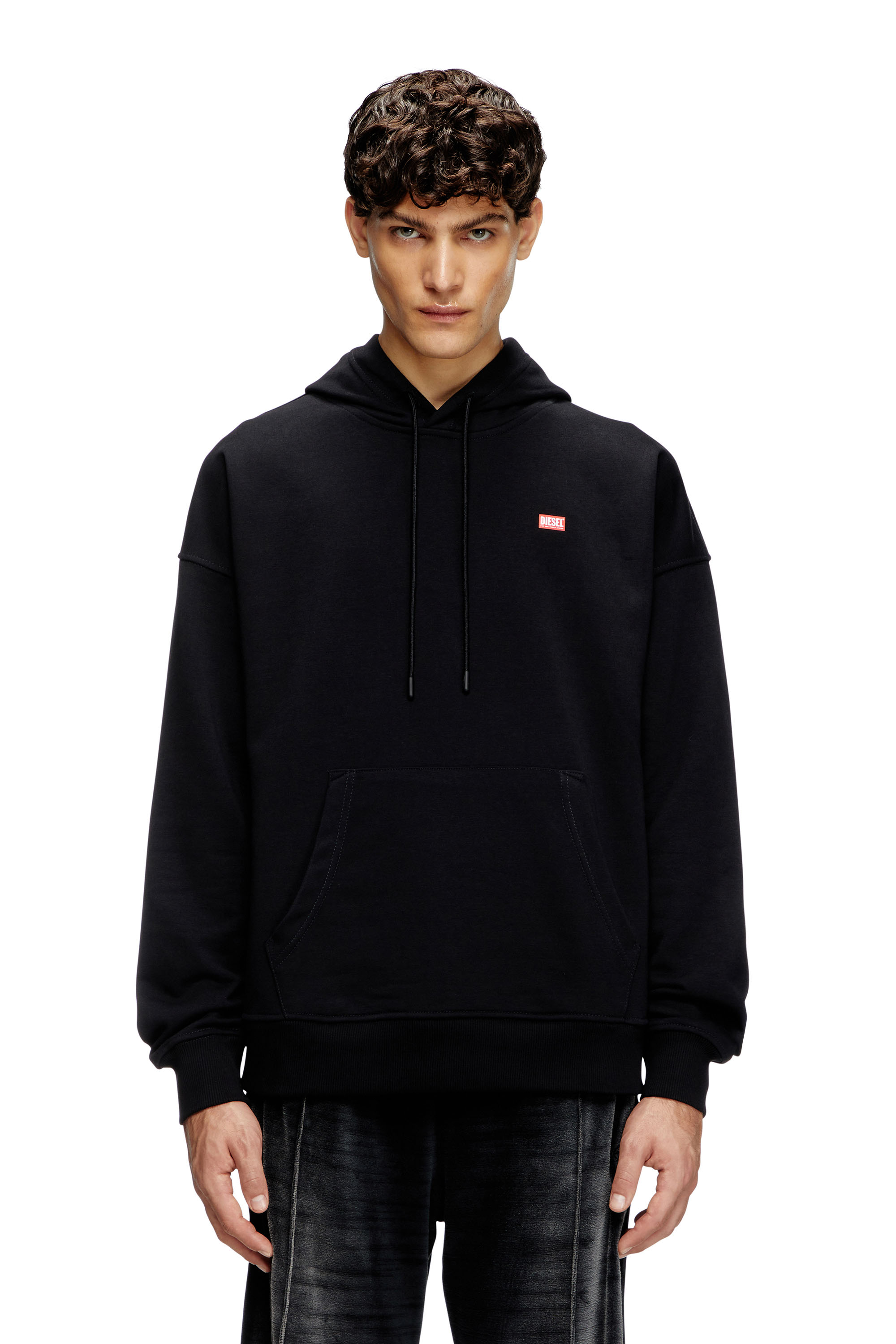 Diesel - S-ROB-HOOD-R1, Man's Hoodie with small logo in Black - 1