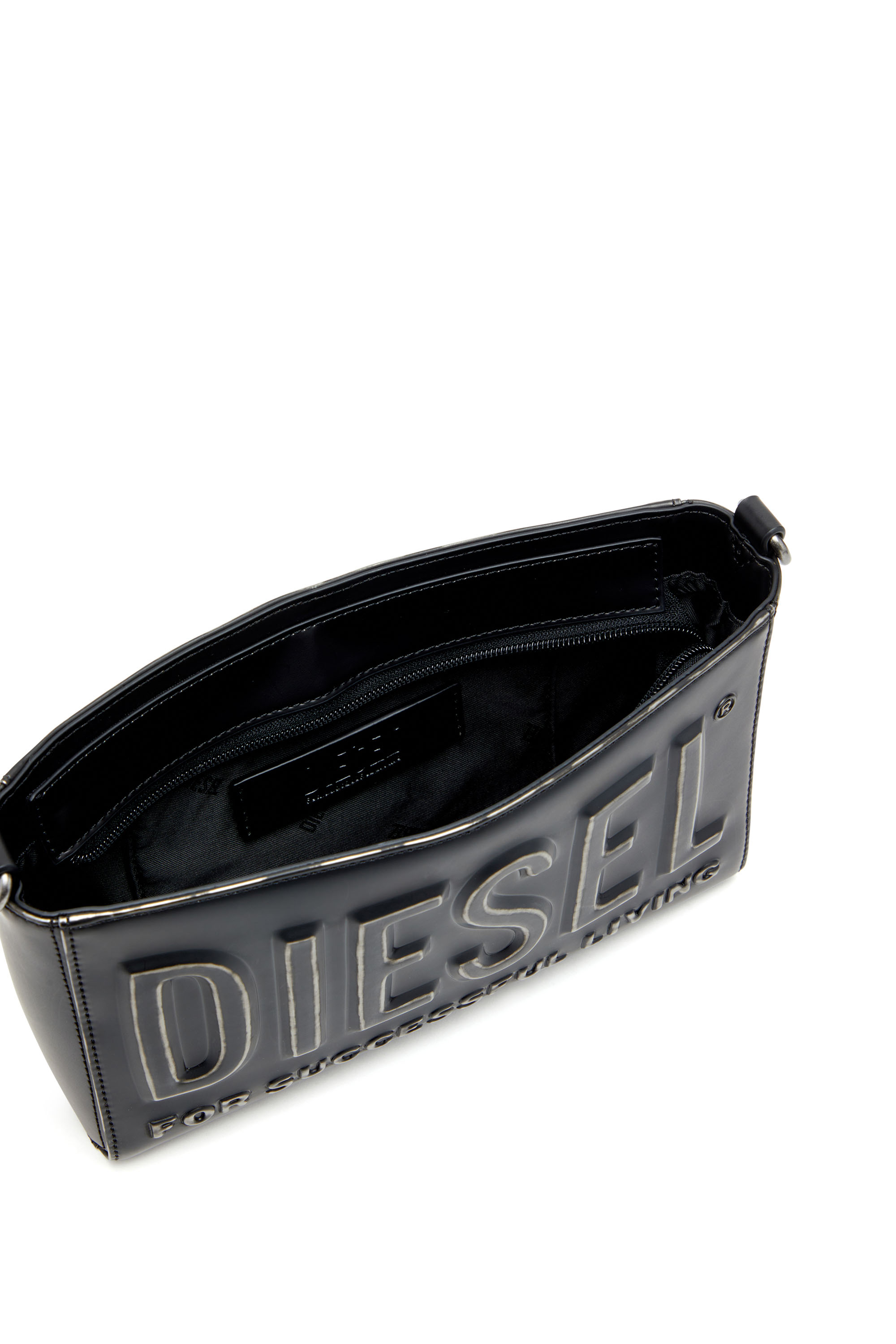 Diesel - DSL 3D CAMERA BAG X, Man's Dsl 3D-Camera bag in brushed PU in Black - 4