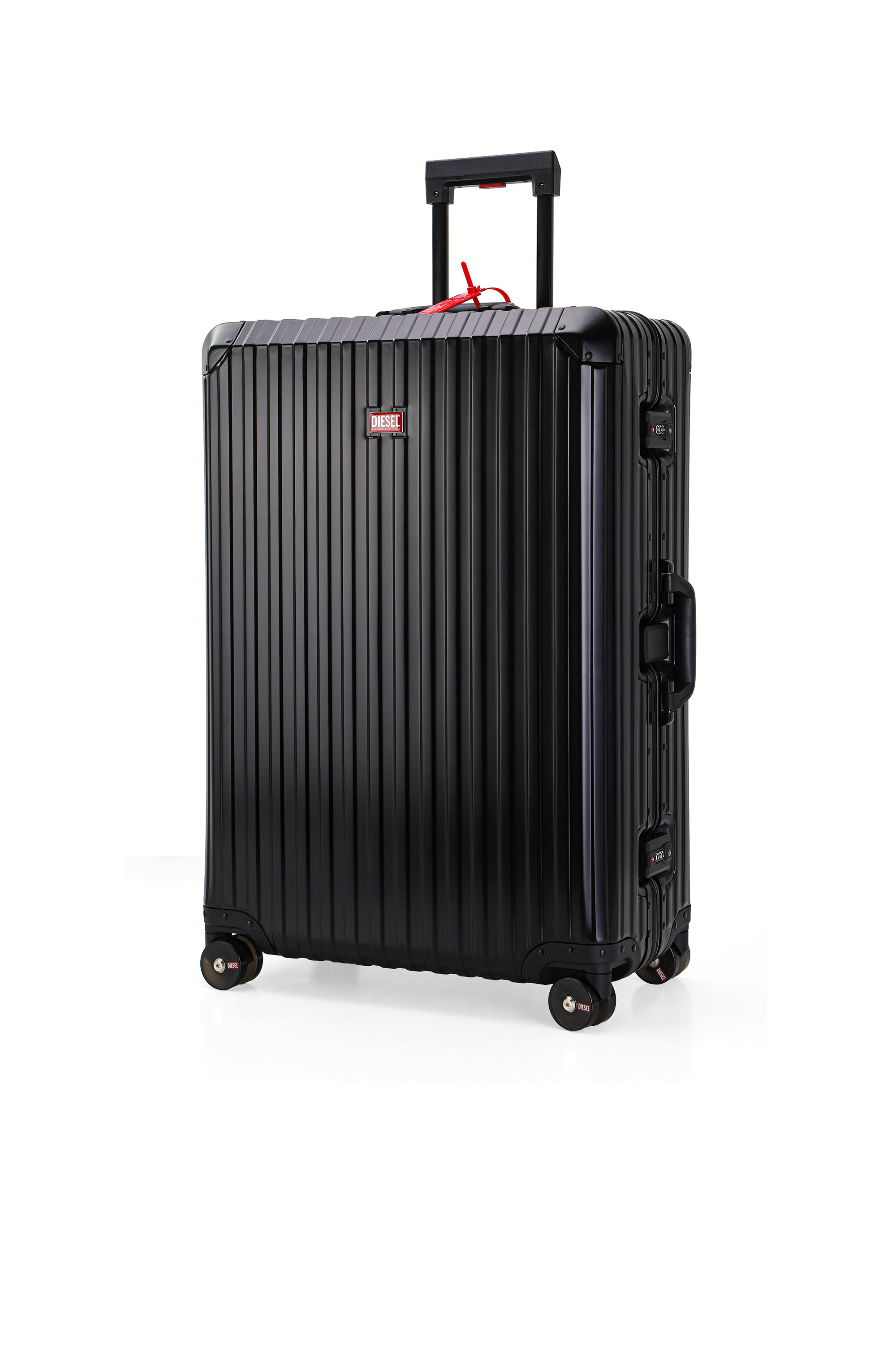 Diesel - DIESEL ALUMINUM TROLLEY- DSL002, Unisex's Aluminum suitcase size L in Black - 5