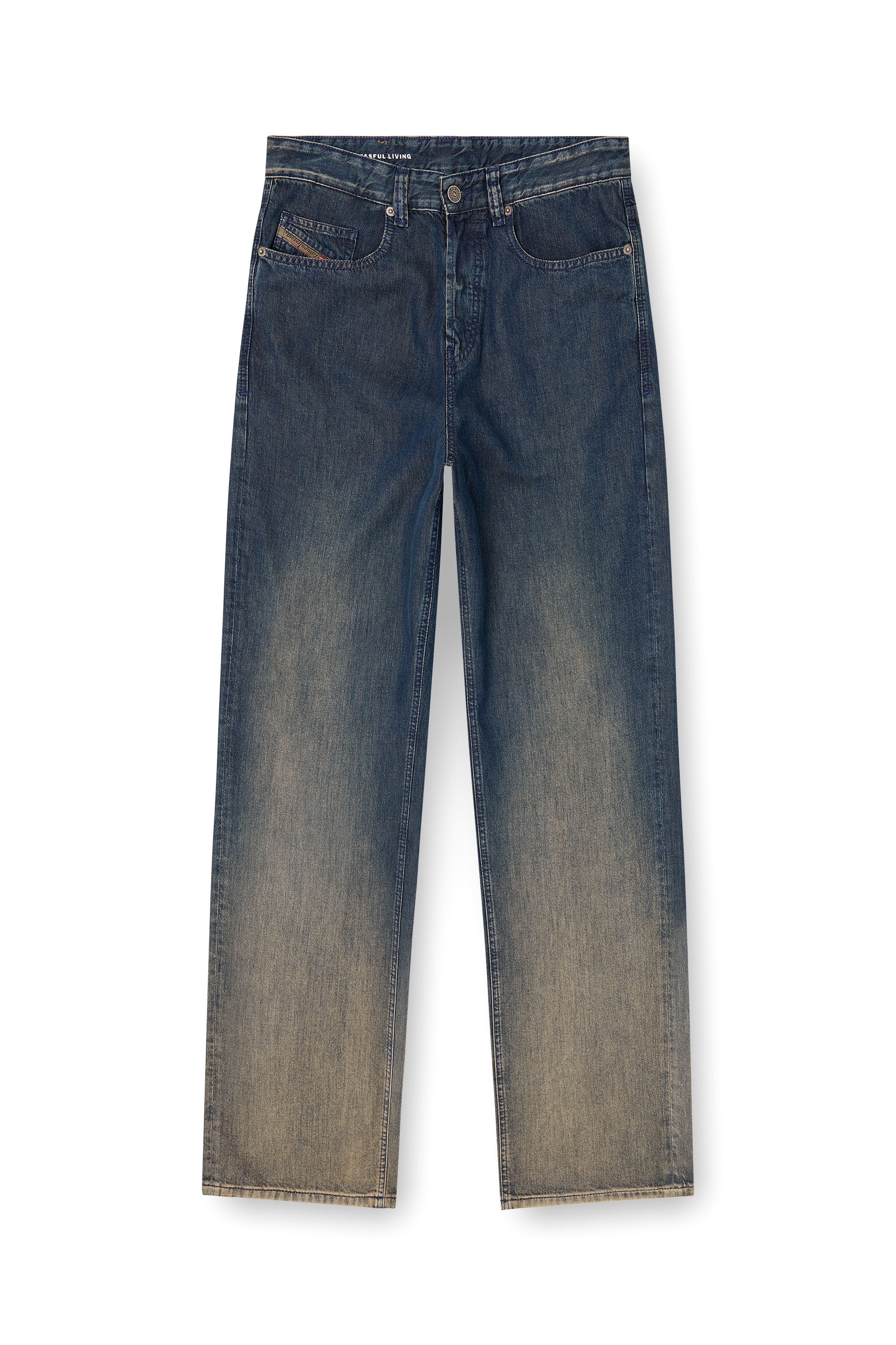 Relaxed Jeans 2001 D-Macro 068TD, Dark Blue Diesel - Man's Relaxed Jeans 2001 D-Macro 068TD, Dark Blue - 2