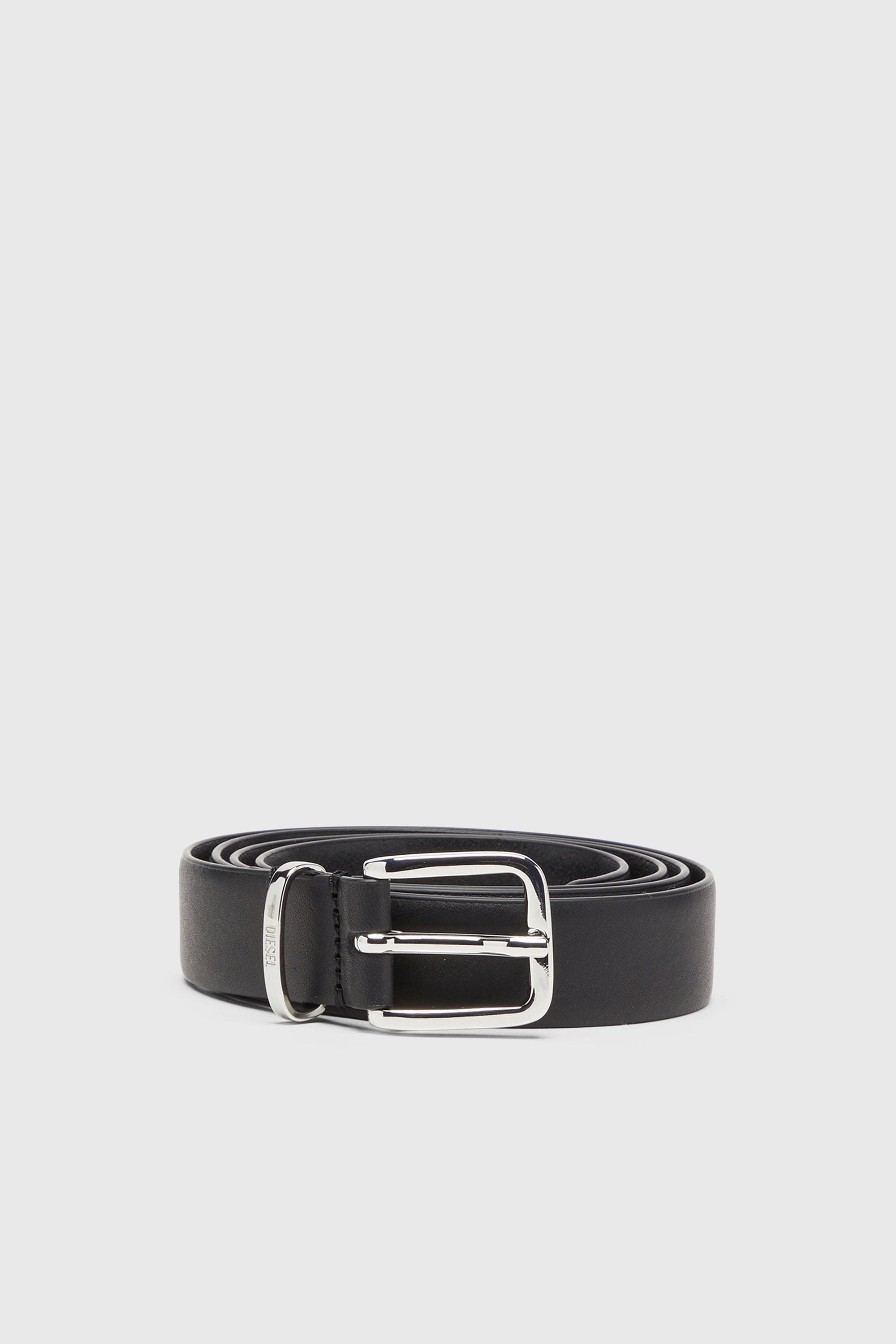 Diesel - B-BISCOTTO W KNOT 25, Woman's 2.5cm leather belt in Black - 1