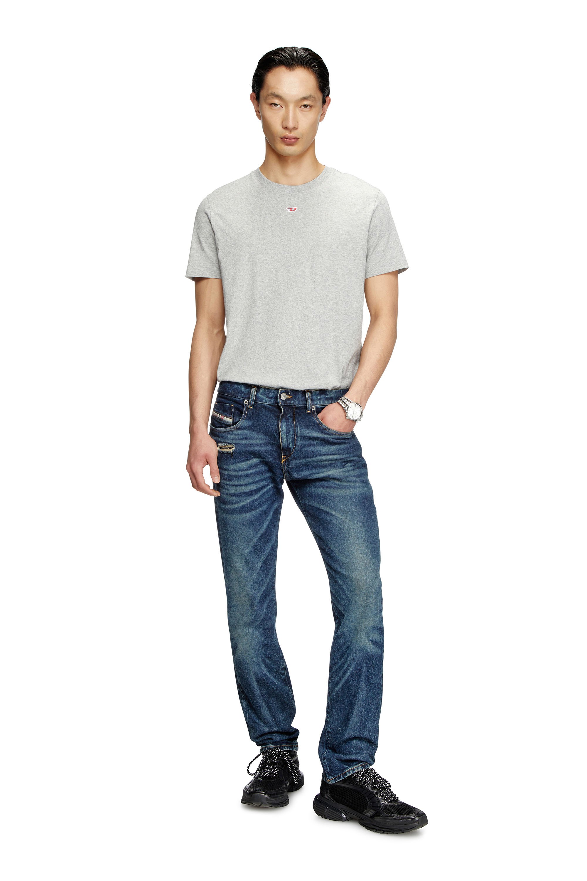 Diesel - Man's Slim Jeans 2019 D-Strukt 007Y3, Dark Blue - 1