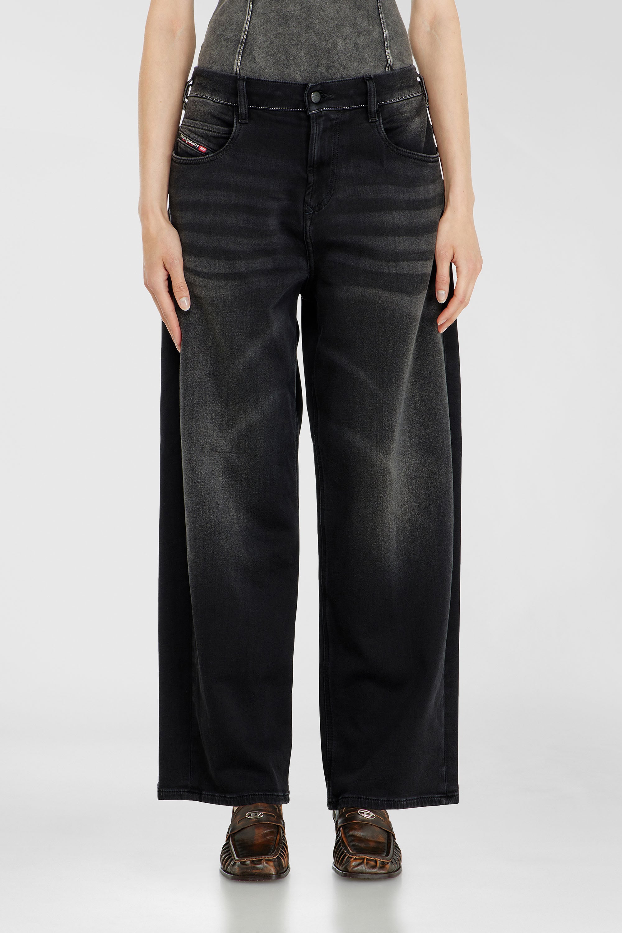 Diesel - Unisex's Relaxed 2097 D-Enim-M Joggjeans&reg; 09P90, Black/Dark grey - 1