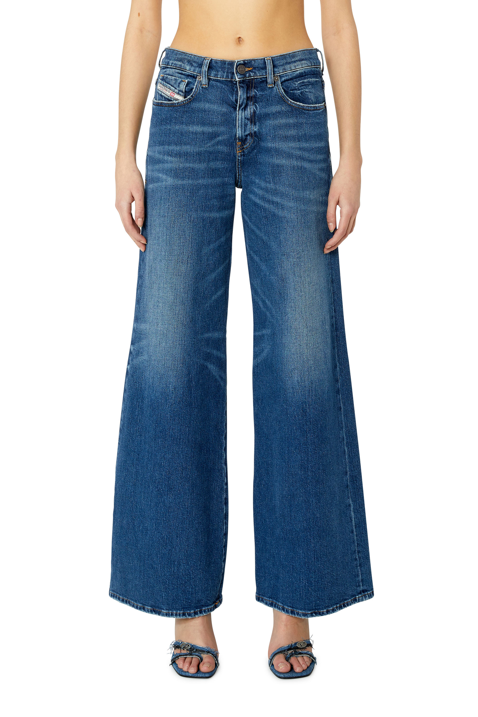 Diesel - 1978 D-Akemi 007L1 Bootcut and Flare Jeans, Medium blue - Image 1