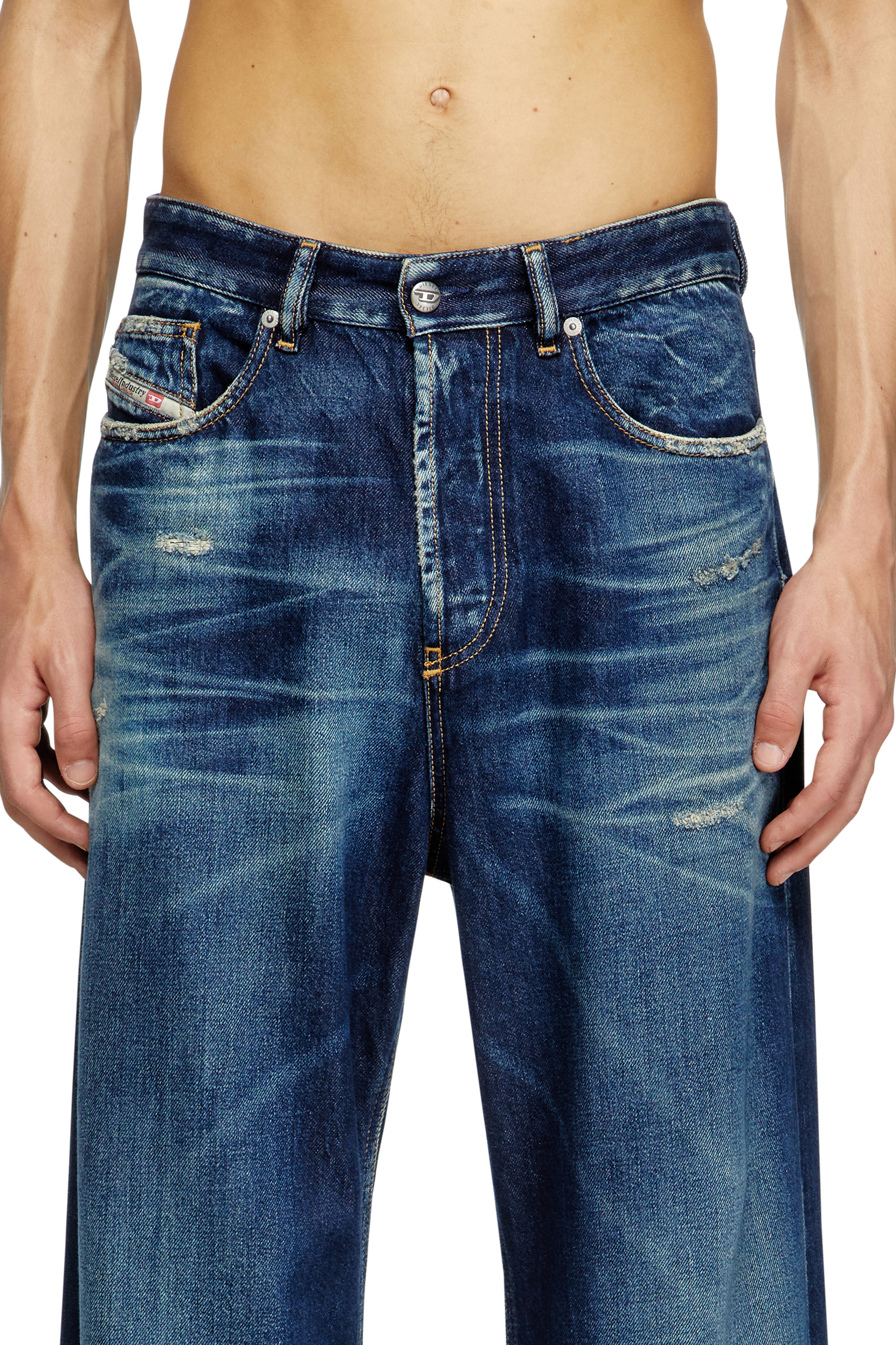 Relaxed Jeans D-Rise 09M06, Dark Blue Diesel - Man's Relaxed Jeans D-Rise 09M06, Dark Blue - 5