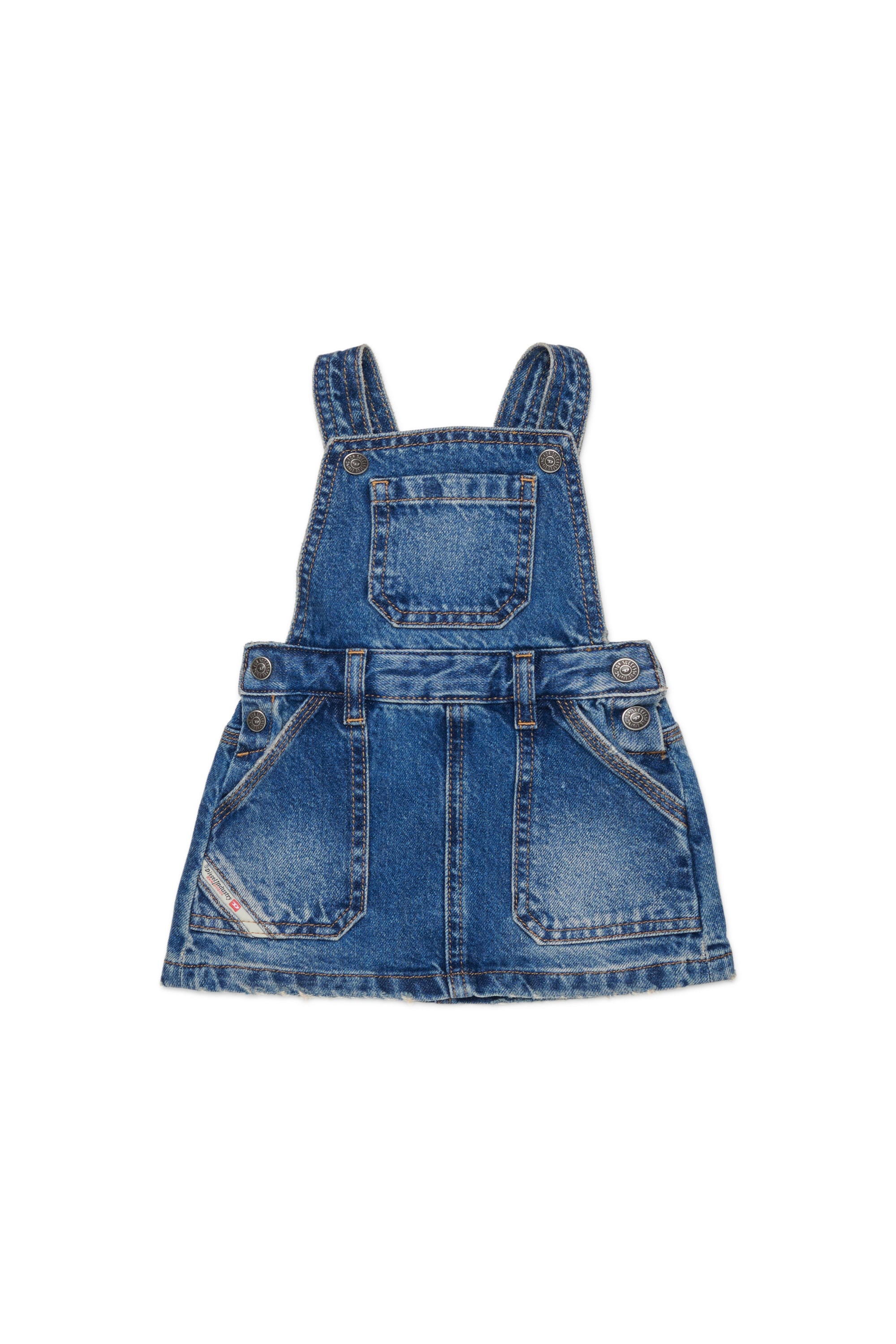 Diesel - JUMIB, Woman's Denim dungaree dress in Medium blue - 1