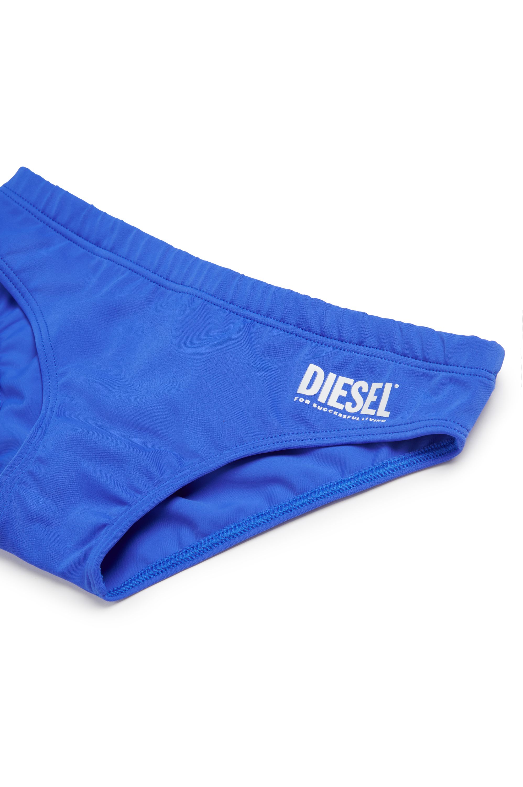 Diesel - MESP, Man's Swim briefs with logo print in Blue - 3