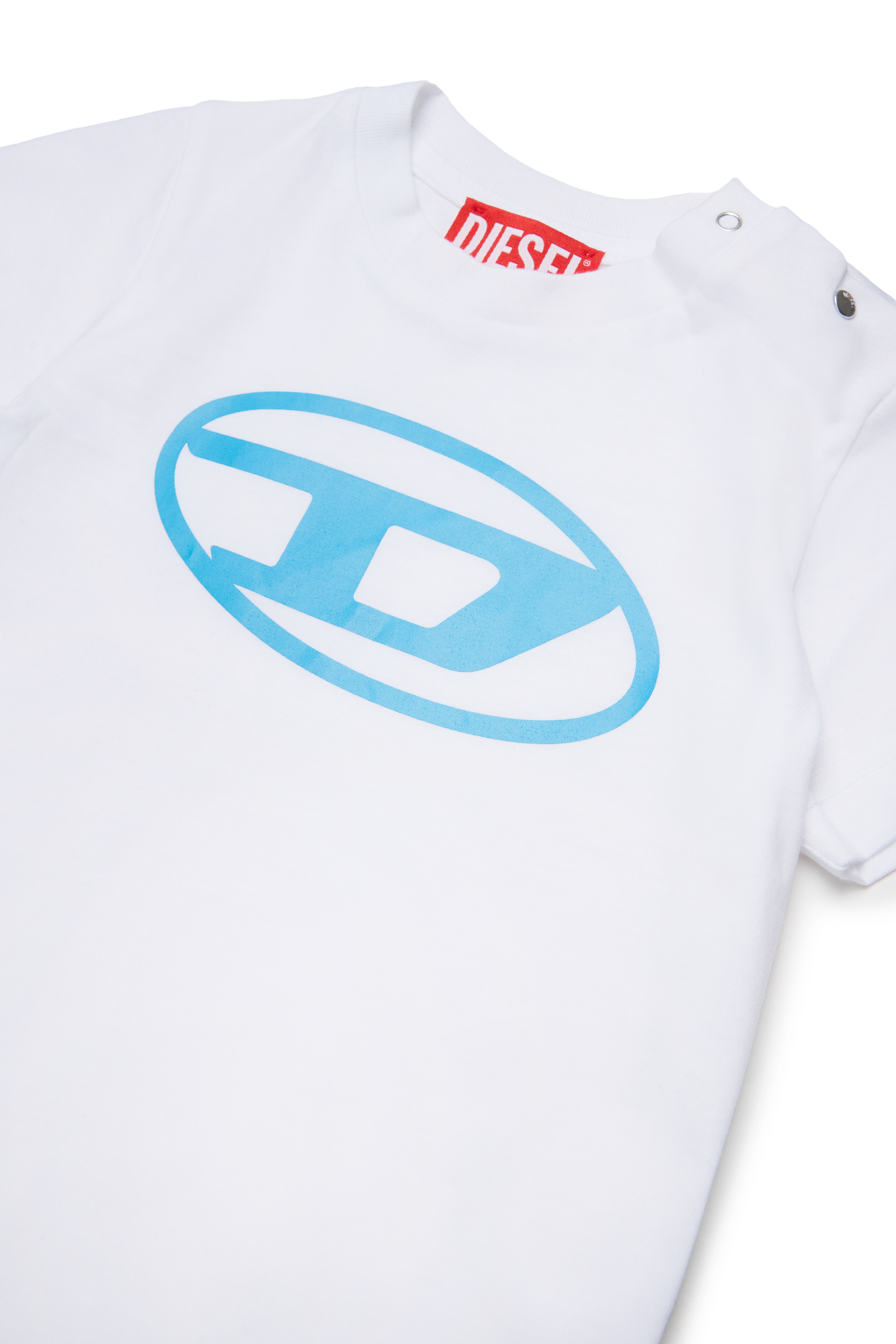 Diesel - TIELB, Man's Cotton T-shirt with Oval D print in White - 3