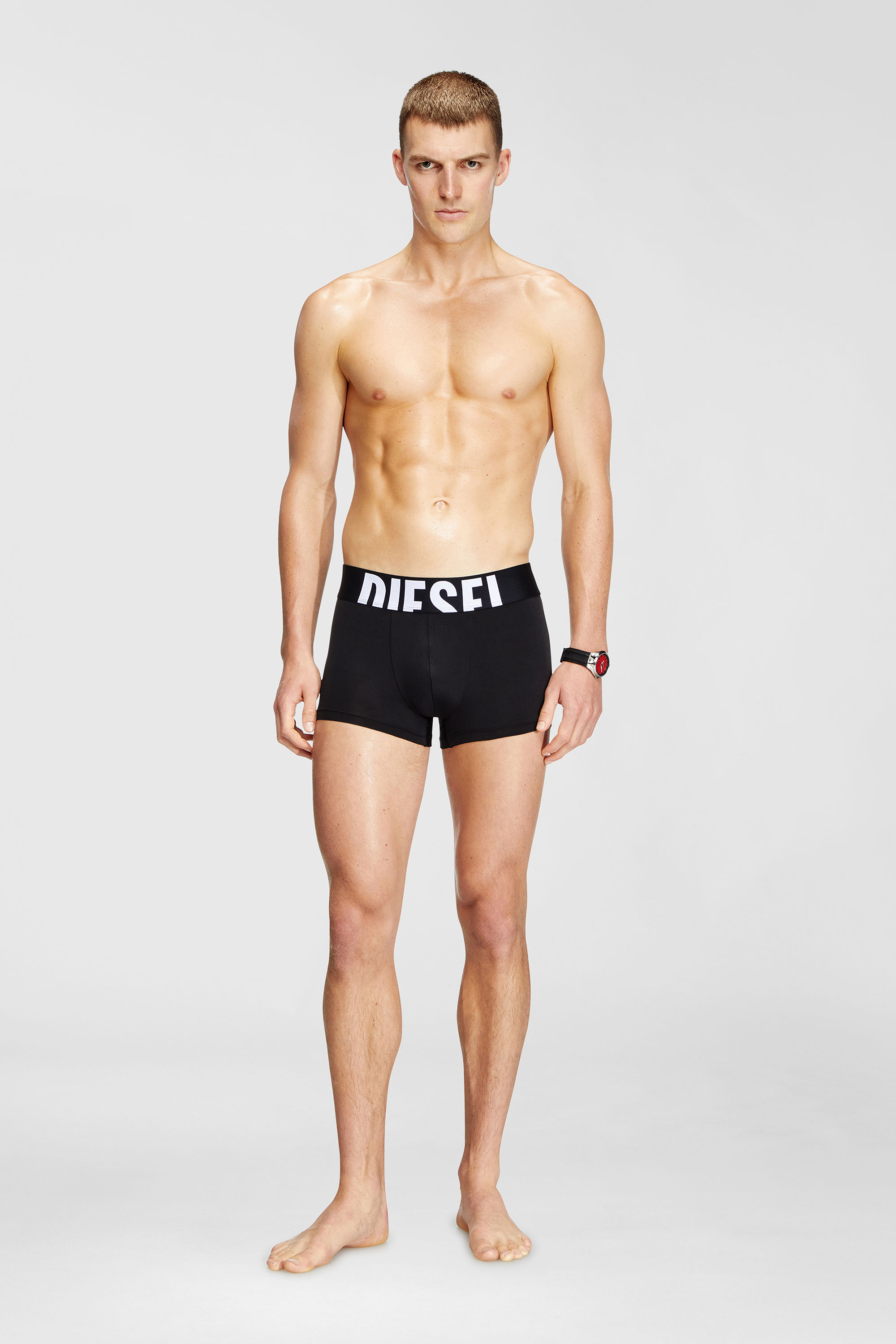 Diesel - DAMIEN-D-POP-3PACK-55, Man's Three-pack boxer briefs in microfibre in Black - 1
