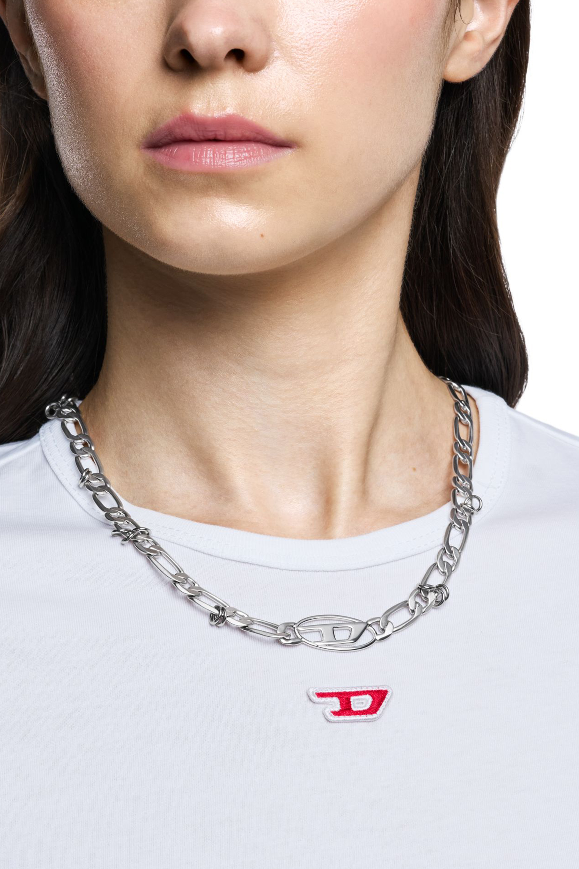Diesel - DX1600040, Unisex's Stainless Steel and Brass Chain Necklace in Silver - 3