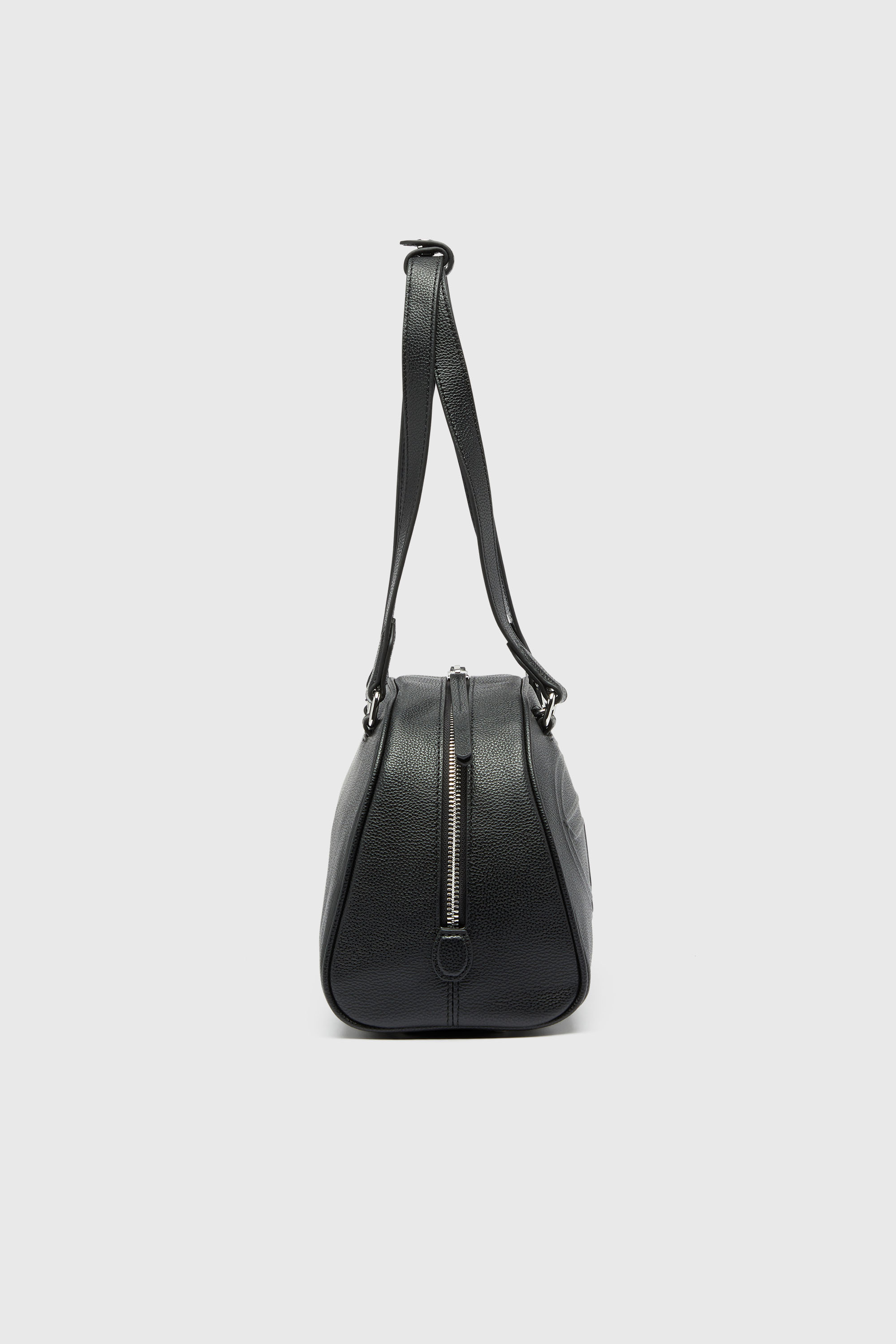 Diesel - 1DR DOME SHOULDER, Unisex's 1DR Dome - Leather Boston bag with embossed logo in Black - 5